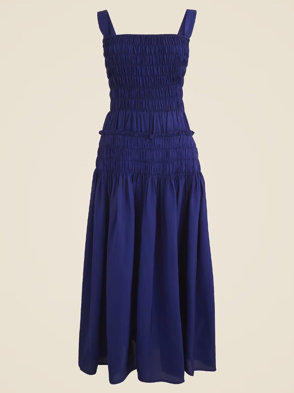 NWOT J.Crew Smocked Midi Dress
